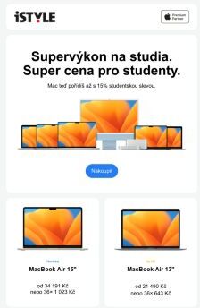 Až 15% studentské slevy na Mac