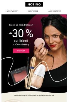 Až -30 % na make-up, až -20 % na vůně