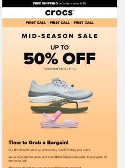 Mid-Season Sale now on!