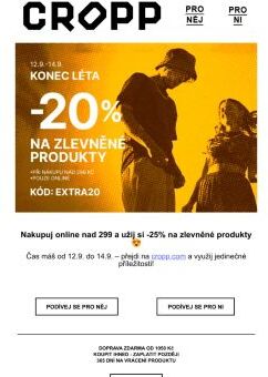 Konec léta v Cropp: -20% na zlevněné produkty😯