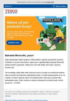 Minecraft, máme už jen poslední kusy!