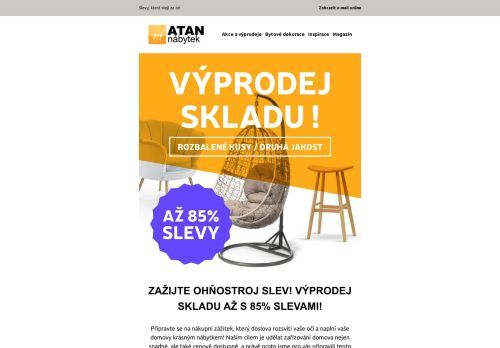 Zažijte ohňostroj slev. Výprodej skladu až s 85% slevami.