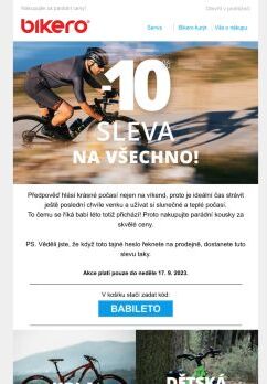 🛒Sleva 10 % na všechno s babím létem!💥