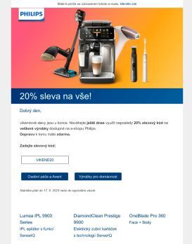 20% slevy dnes končí!