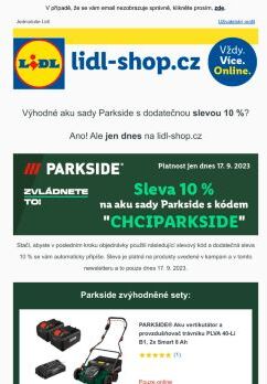 lidl-shop.cz | Extra sleva 10% na aku sady Parkside!