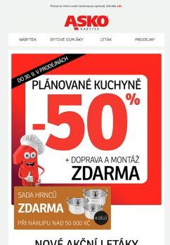 Sleva 50 % na kuchyně