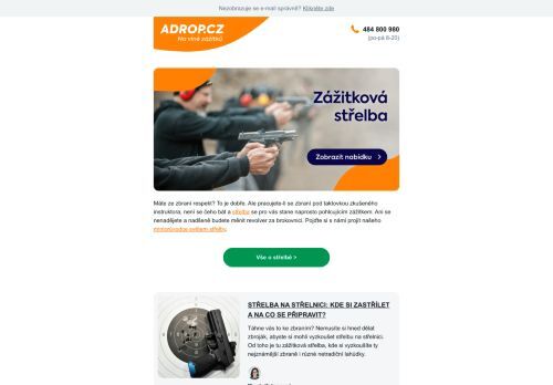 Zážitková střelba vás pohltí 🎯