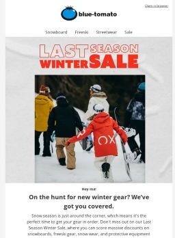 It’s now or never: Last Season Winter SALE