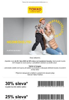 Podzimní slevy až do 30% už na vás čekají! Uplatněte si kupony právě teď.