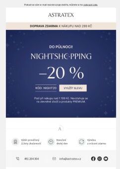 ☄️NIGHTSHOPPING −20 % a s dopravou zdarma!