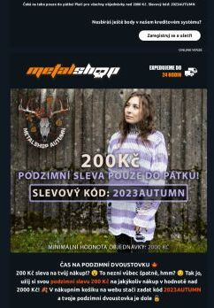 Tvoje podzimní sleva 200 Kč! 💸