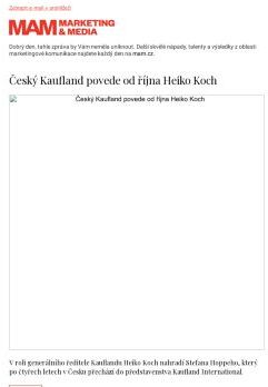 MAM aktualita - Český Kaufland povede od října Heiko Koch