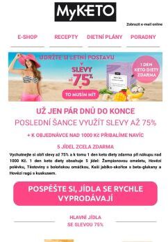 MyKETO slevy až 75% končí již za pár dní⌛