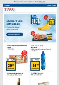 Banány za 19,90 kč? Jedině s Clubcard!