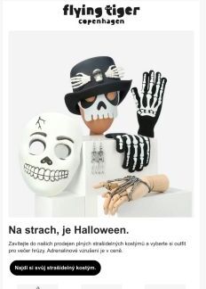 ☠ Vydejte se za zábavou v kostýmu
 kostlivce