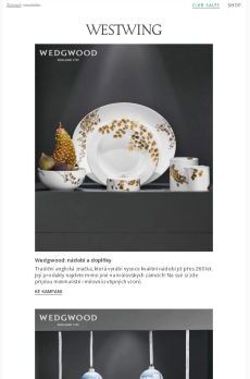 Wedgwood! Velký návrat prémiového porcelánu