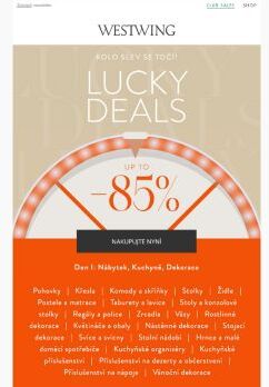 LUCKY DEALS až do -85% 🍀 Dnes je váš šťastný den!