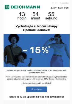 Hurá na Noční nákupy! Sleva 15 % na sezónní obuv! ✨👢🍂