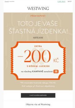 KUPÓN na 200 Kč 🍀 Použite kód: LUCK200