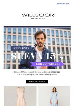 15 % sleva - POUZE DNES 👔