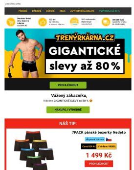 GIGANTICKÉ slevy až 80 % 🤩