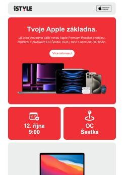 Ušetři tisíce v novém iSTYLE na Praze 6
