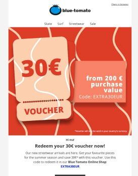 This 30€ voucher is yours