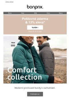 Poštovné zdarma & -13 % | Pšt! Máme pro Vás naši Comfort collection!