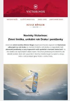 Novinky Victorinox: Zimní limitka, unikátní rok Draka i peněženky