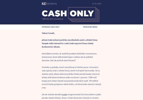 Cash Only: Politika ČNB je největším argumentem pro přijetí eura.