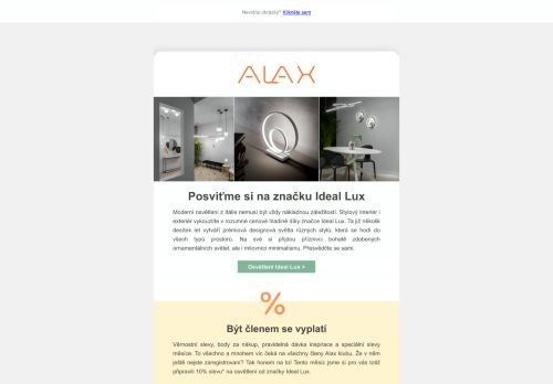 Osvětlete svůj domov se slevou 10% na designové lampy Ideal Lux.