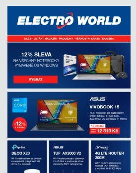 Dodatečná 12% sleva na notebooky s Windows a další vybrané produkty.