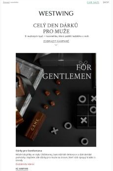 Celý den dárků pro muže!