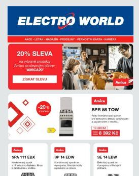 AMICA týden - dodatečná 20% sleva na vybrané spotřebiče.
