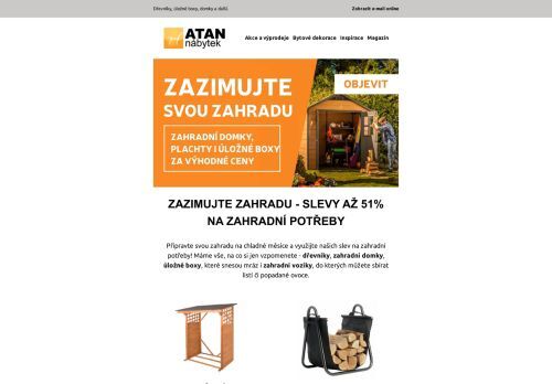 Zazimujte zahradu - slevy až 51% na zahradní potřeby