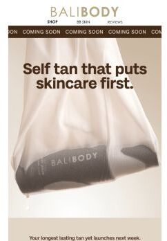 ✨ Coming Soon: self tan meets 85% skincare