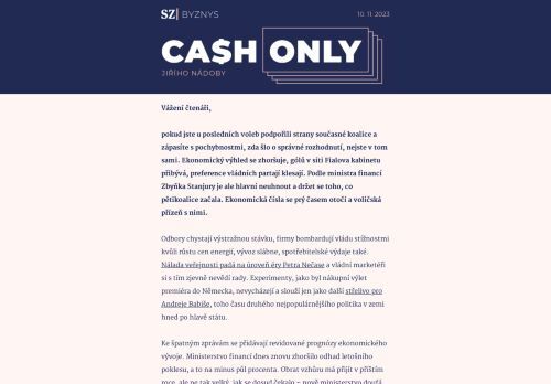 Cash Only: Vláda neuhne, nálada se brzy otočí, doufá Stanjura v údolí smrti.