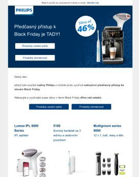 Přednostní přístup k Black Friday. Už je to tady.