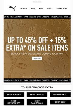 Get Up To 45% + 15% EXTRA* OFF Sale Items