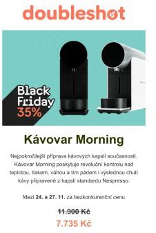 Sleva 35 % na kávovar Morning 💥