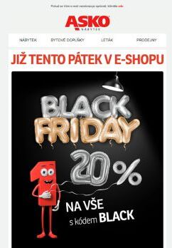 💥 BLACK FRIDAY již tento pátek!