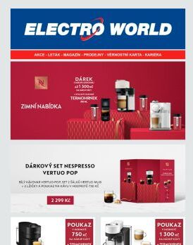Poukaz na kávu a termohrnek ke kávovarům Nespresso, vyberte si.
