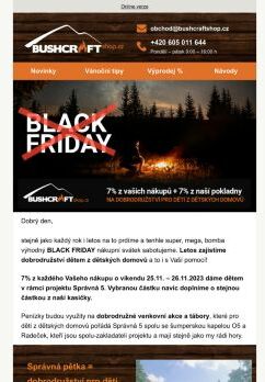 Na Black Friday nehrajeme – za víkendové tržby podpoříme děti