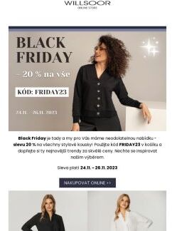 Black Friday - 20 % na vše 💰