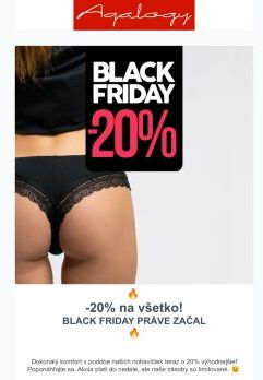 -20% na všetko. Black Friday v Aqalogy práve začal.