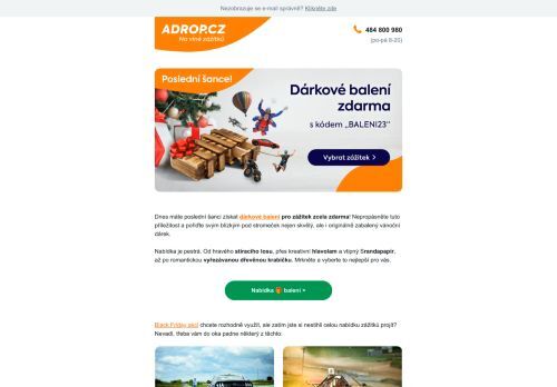 Poslední šance získat dárkové balení zdarma!