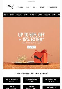 Up To 50% + 15% OFF* New Gear, Just For You