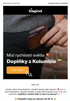 Doplňky z Kolumbie se slevou až 39 % 🔥