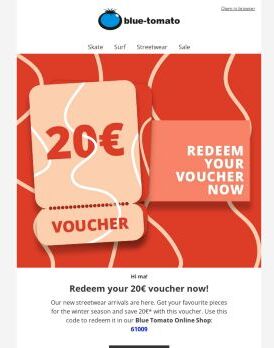 This 20€ voucher is yours