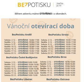 Máme otevřeno i o víkendech. 🎄 Otevírací doba o Vánocích. 🎁